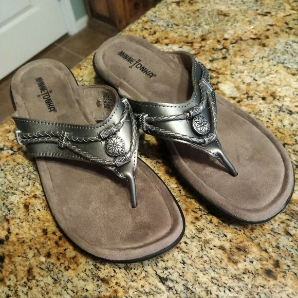 Minnetonka 5909041 Silverthorne Sandals Womens Size 9M Comfortable See Pics - Picture 2 of 8